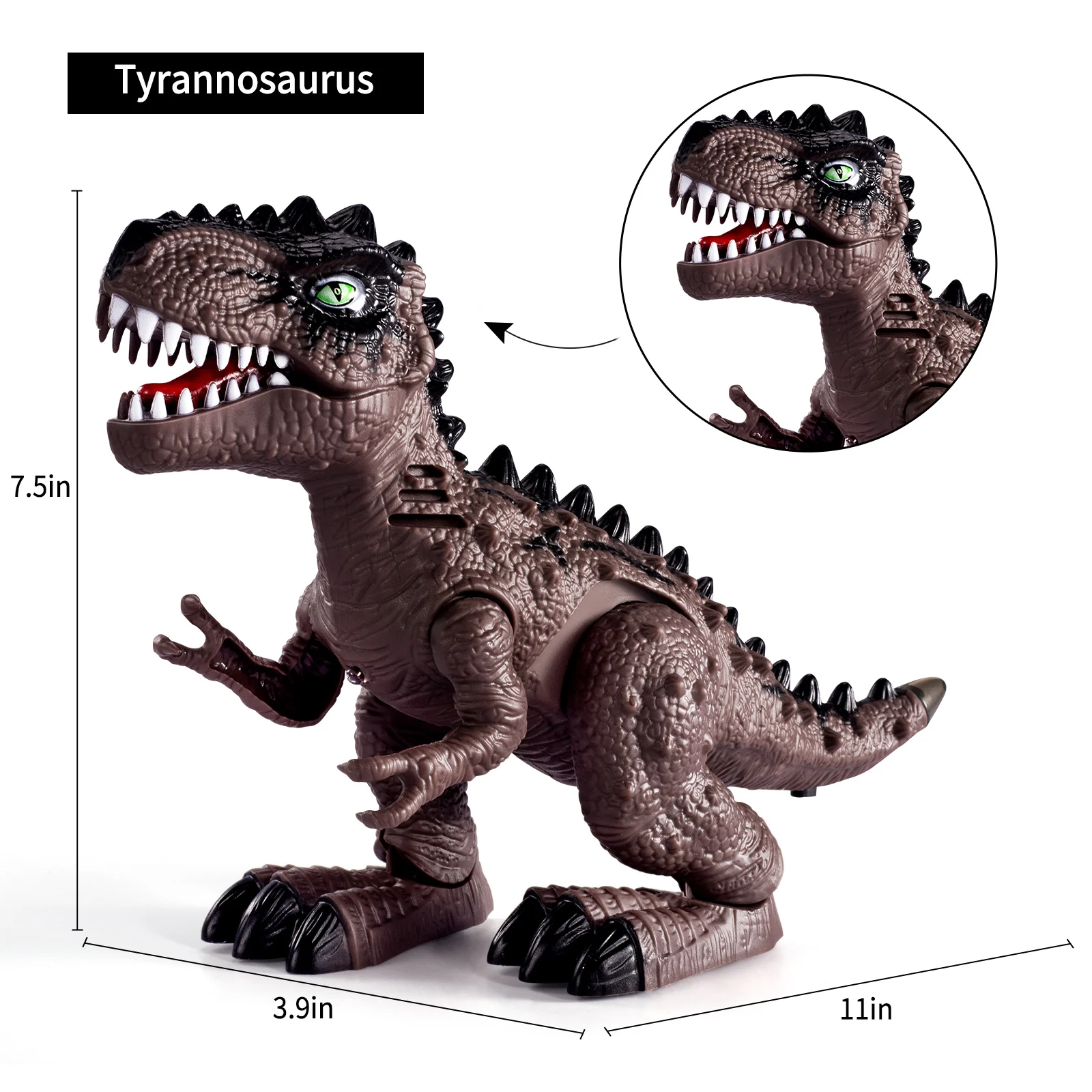 Set di giocattoli di dinosauro telecomandati che camminano dinosauro giocattolo di dinosauro elettrico con luce e suono regalo per ragazze dei ragazzi