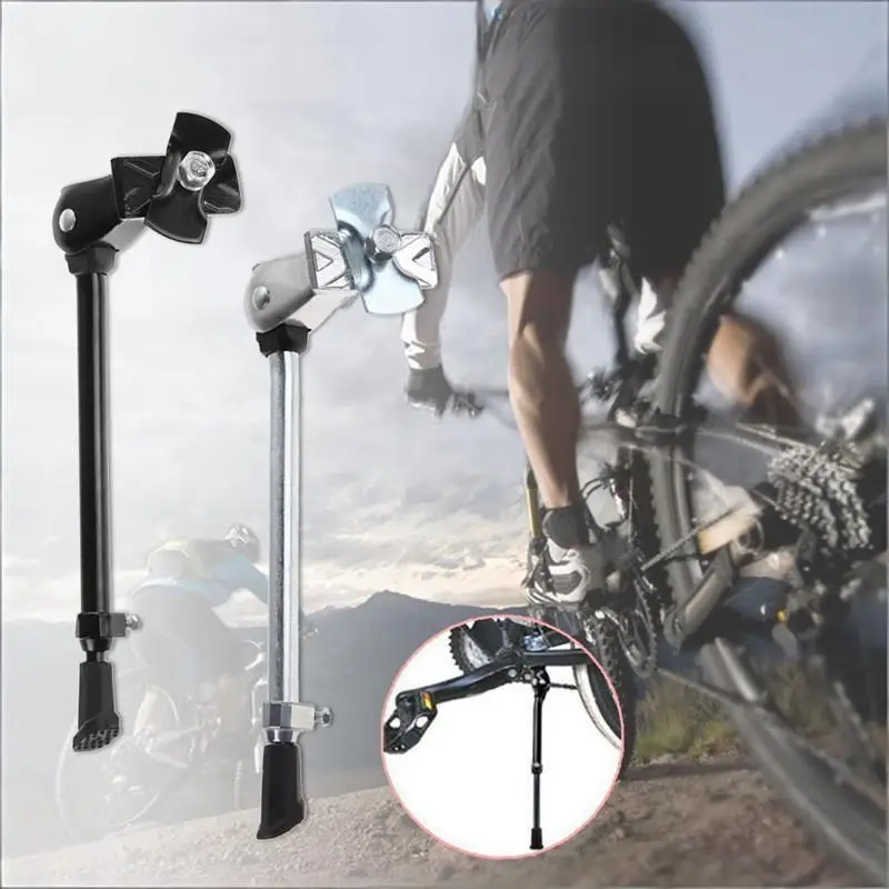1Pcs Adjustable Bicycle Kickstand With Heavy Duty Metal Build And Anti Slip Foot Pad Perfect For Mountain Road Bikes Daily