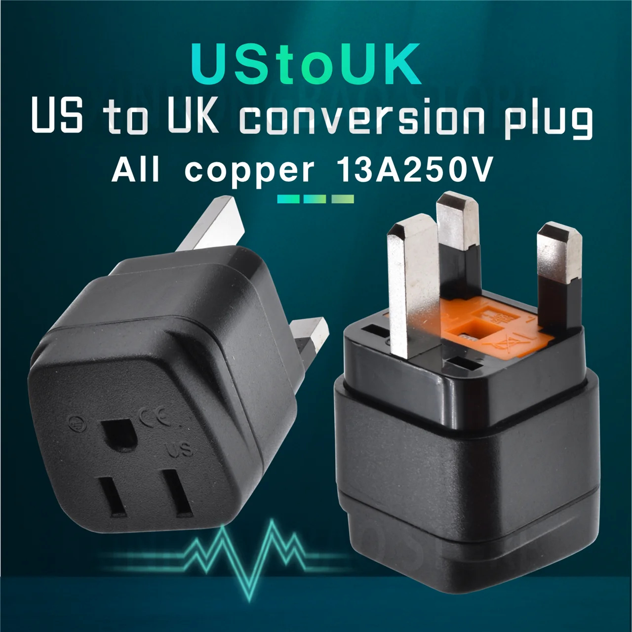 UK Eletrical Adapter 250V13A fuse US To UK Travel Socket Power Converter AC Outlet Travel to the UK Socket Plug Adapters Charger