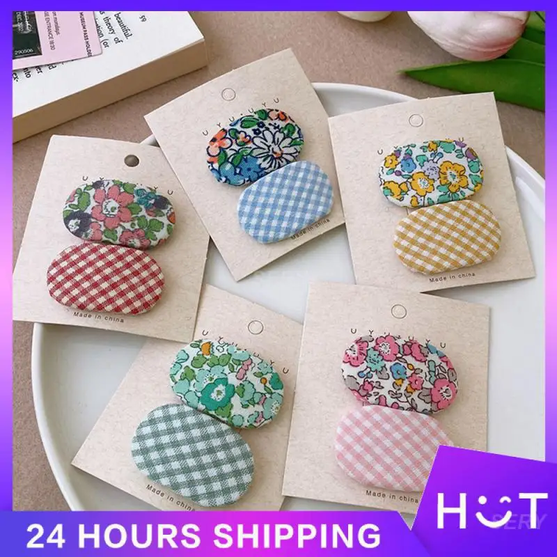 Plaid Hairpin Charming Durable Girl Hair Accessories Exquisite Hairpin Fit Wear Resistance Cartoon Haircard Comfortable To Wear