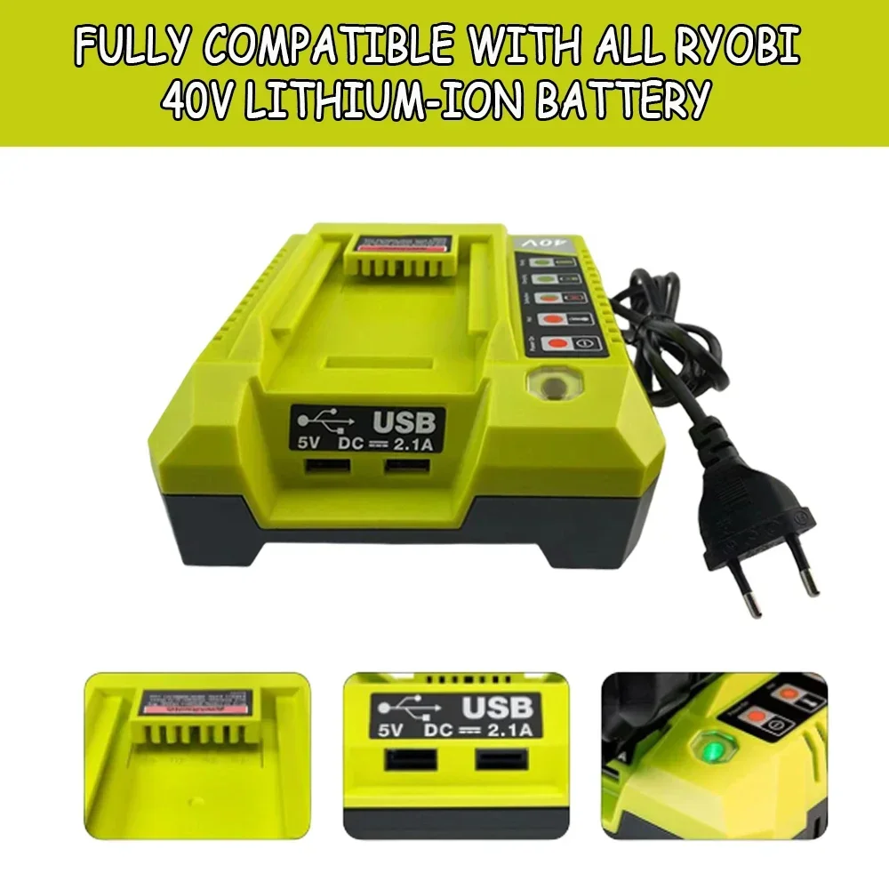 Lithium Battery Charger OP401 OP403 For Ryobi 36V 40V OP4015 OP4026 OP4026A OP4030 OP4050A OP4040 OP400A OP403A OP4050 RY40400