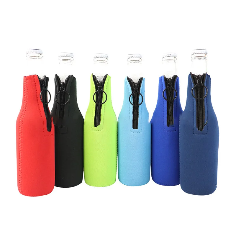 Beer Bucket Holde for 330ml Bottle Bag Cooler Neoprene Sleeve with Zipper Customized Logo Insulated Foam Can Thermos Coozie Tin