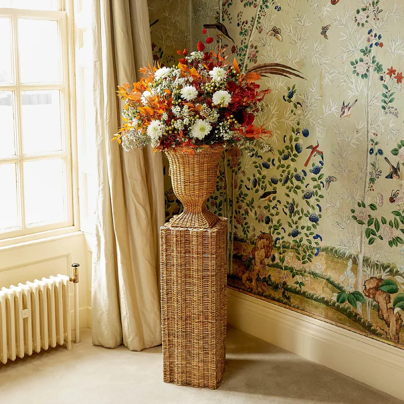 126X44CM Large Flowerpot Matte Glaze Bamboo Art Deco Design for Indoor Home Decor Narcissus Hydroponic Green Plant Tabletop Vase