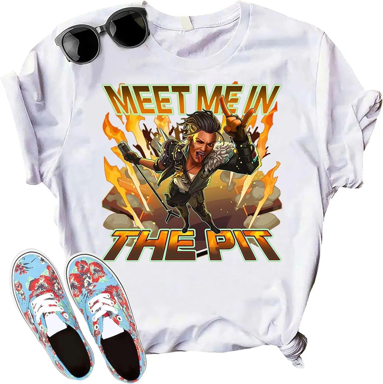 

Holospray Meet Me in The Pit T-Shirt, Apex Shirt, Legend Shirt, Apex Gamer Shirt, Apex Shirt Multicoloured