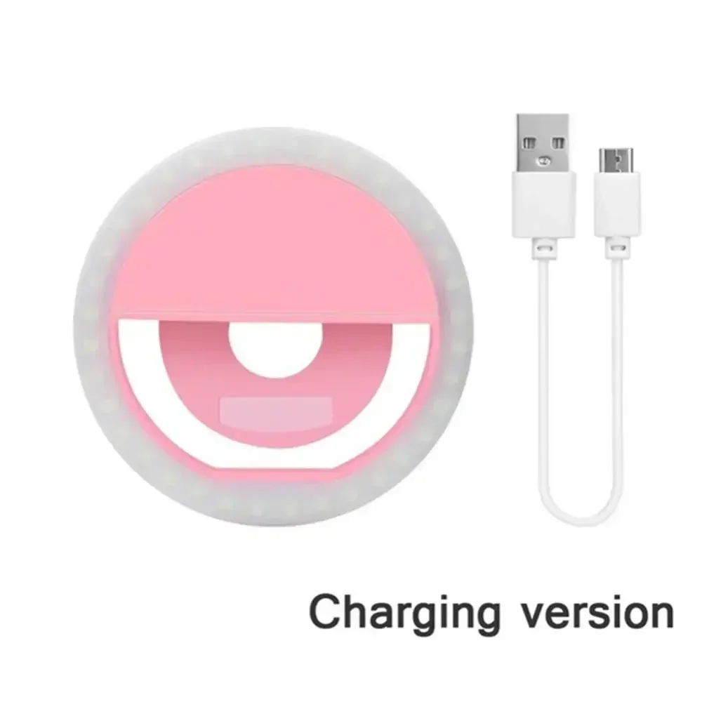 LED Selfie Ring Light Mobile Phone Clip-On Lamp Portable USB Charge LED Selfie Light Ins Flash Light Photo Camera For Smartphone view 6