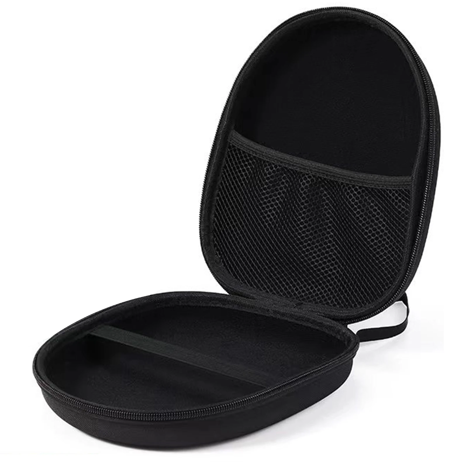 

EVA Black Headphone Carrying Case Shockproof Headset Pouch Handheld Earphone Container Travel Organiser Supplies Zip Bag
