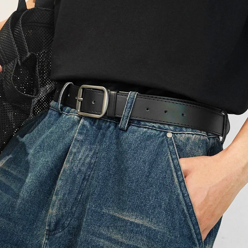 PU-Ledergürtel für Damen, schwarz, braun, Hosengürtel für Jeans, lässige Modegürtel, Vintage-Gürtel, weiblicher Bund, AB005 – Detail 6