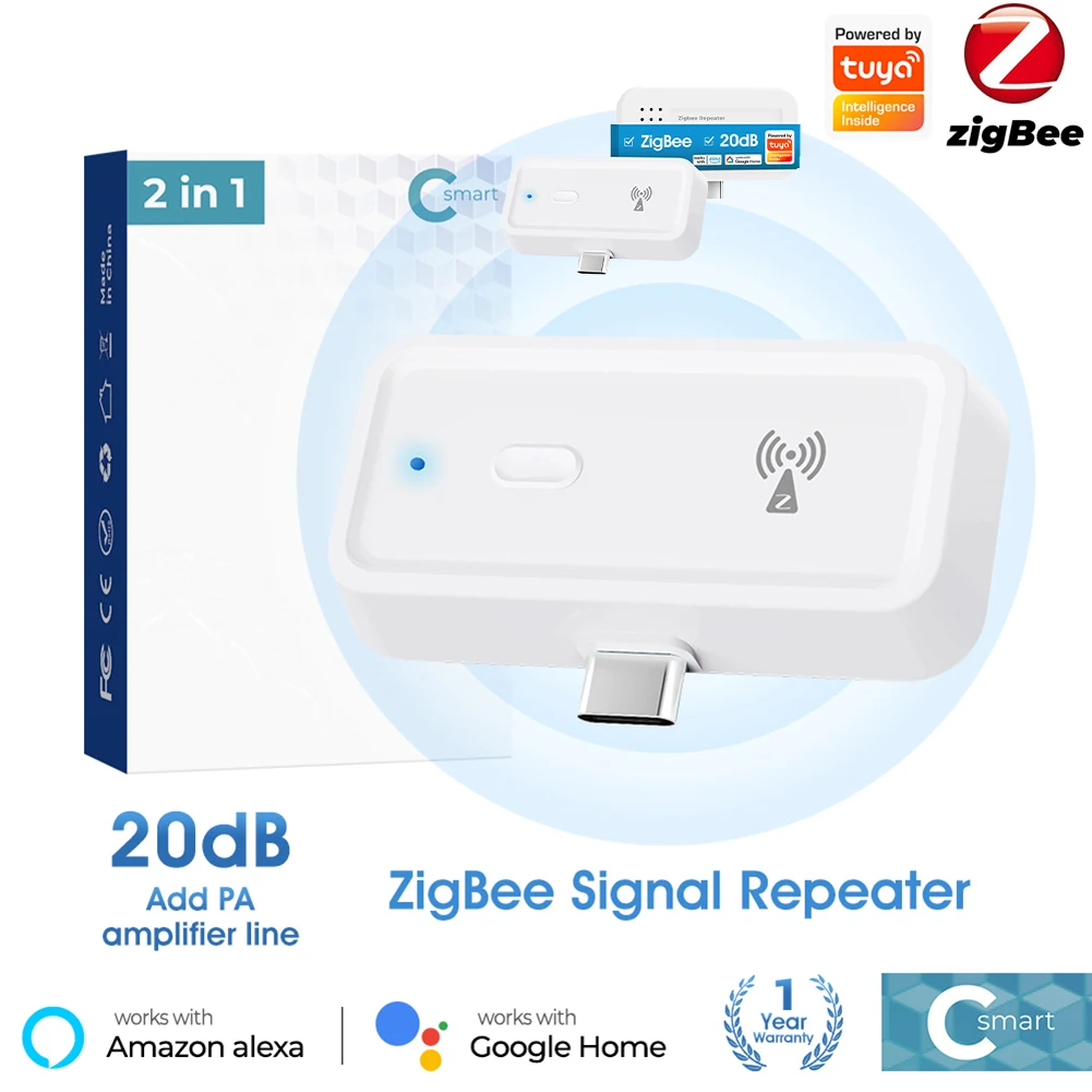 

Усилитель сигнала ZigBee, совместимый с шлюзом ZigBee, тип C, расширитель диапазона, выходная мощность до 20 дБ, для устройств умного дома