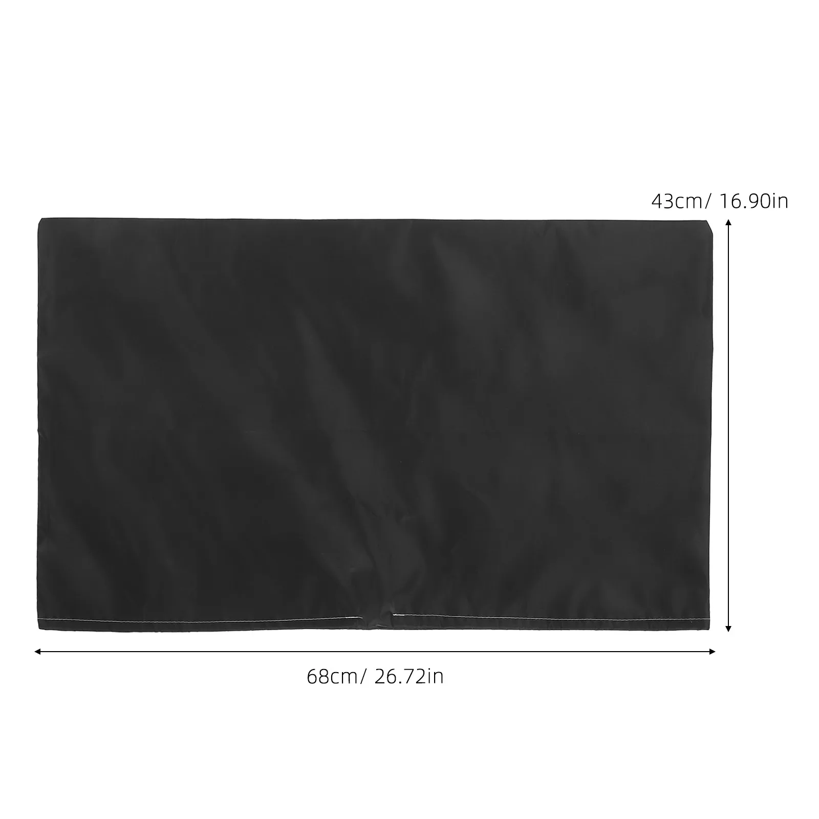 Desktop Monitor Dust Cover 23-25 Inch High Density Oxford Cloth Protective Sleeve for LCD LED Screens Easy Clean Reusable Black