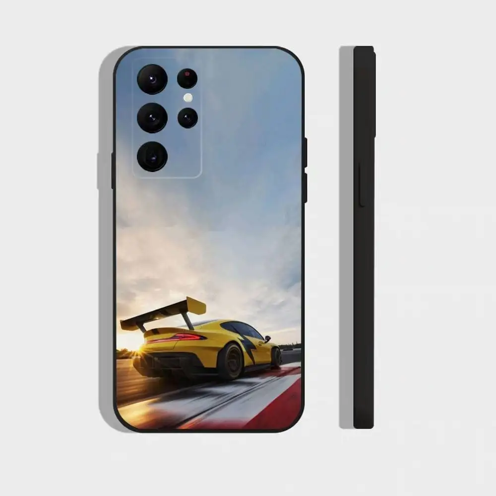 Funda de teléfono china C-Car SU-7 para Samsung S25,S24,S23,S22,S21,S20,Ultra,Plus,FE, funda suave negra