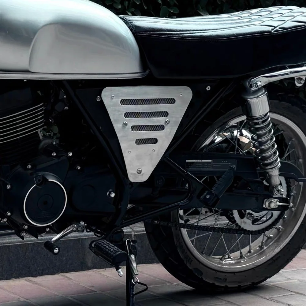 

FOR CGX150 Cafe Racer Retro Stainless Steel Battery Side Panel Motorcycle Body Decor Protector Side Cover for Motorbikes