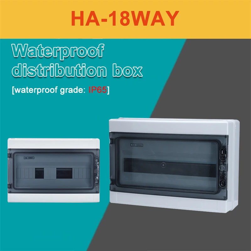 HA-18 Outdoor Waterproof Distribution Box 18 Position Exposed Plastic 18 Circuit Air Switch Leakage Protection Switch Box