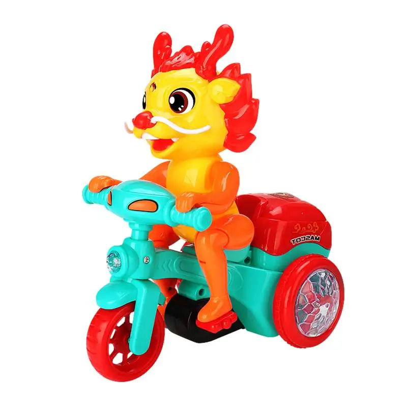 Stunt Car For Kids Electric Rotating Animal Car Musical Toys With Lights Automatic Robotic Dragon Toy Colorful Toys For Easter