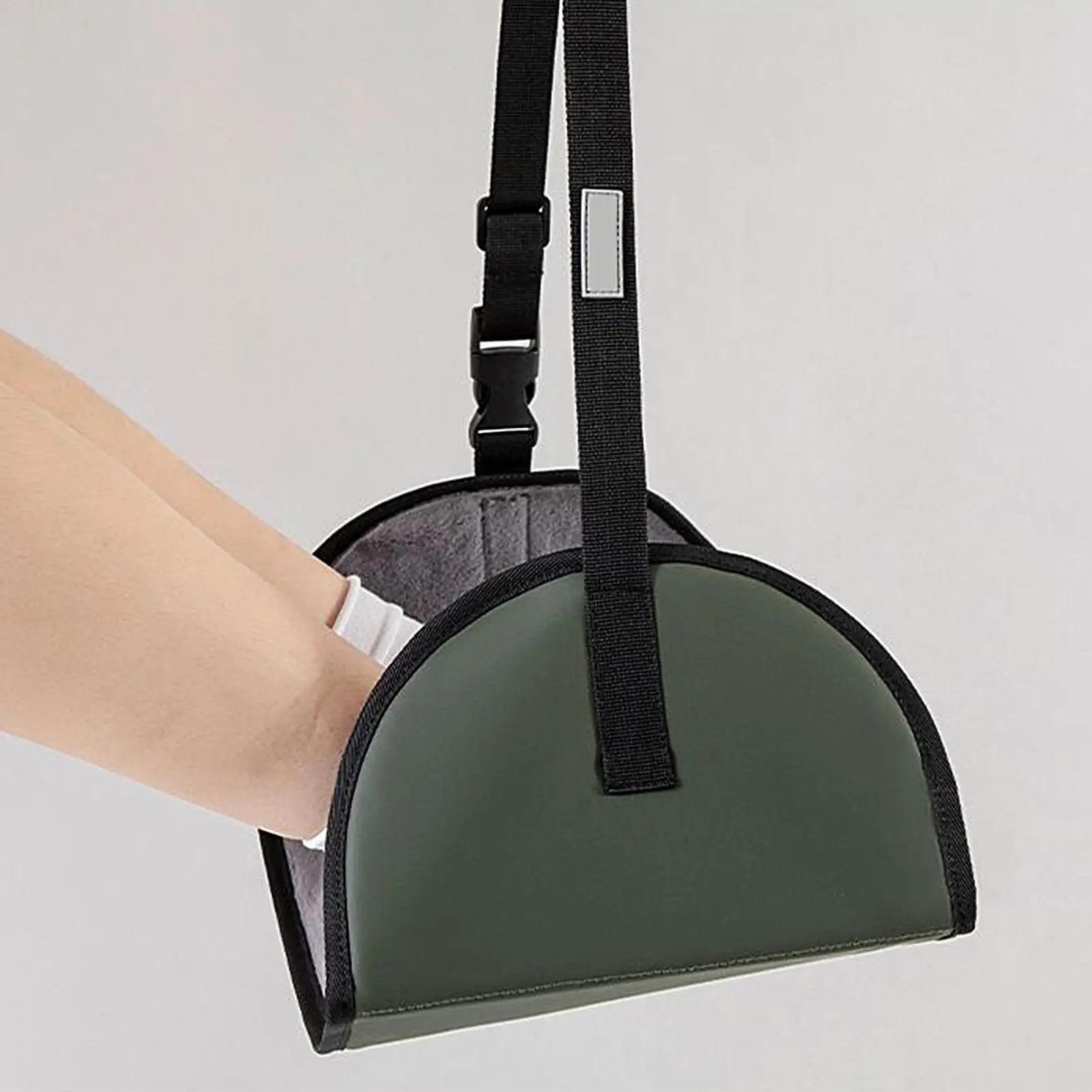 Hamaca para pies para viaje en avión, cabestrillo para pies de viaje largo con longitud ajustable, cómodo soporte para eslinga para piernas de aerolínea, escritorio imprescindible