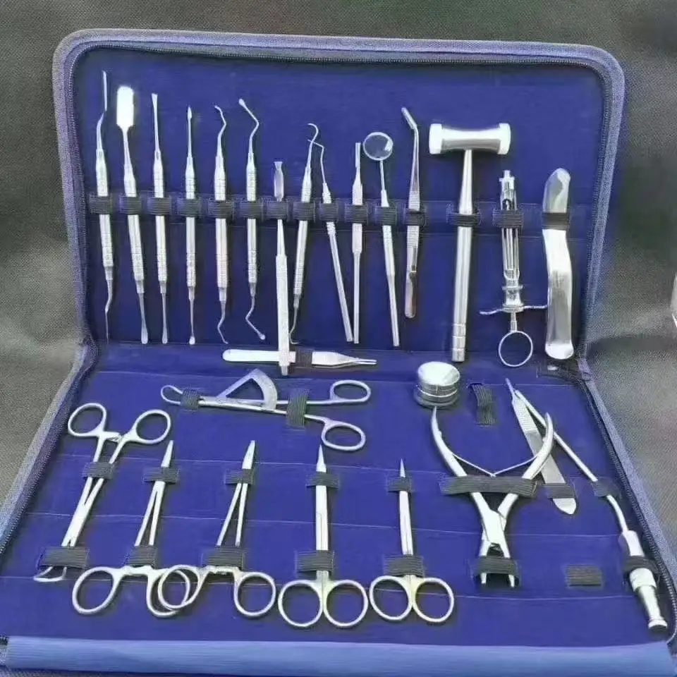 26Pcs Premium Dental Implant Surgical Instruments Kit Autoclavable Stainless Steel Tools for Dentists with Storage Case