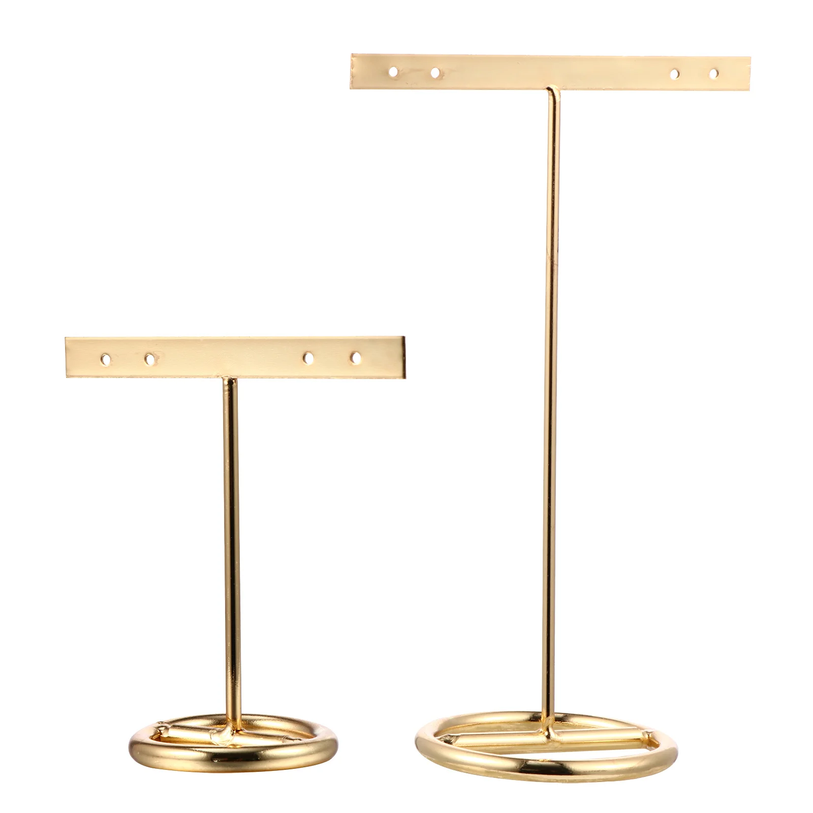 

2-х шт. Т-образные стойки для сережек, железные подставки для хранения ювелирных изделий, прочный декоративный держатель, золотой размер, Т-образный кронштейн для дисплея