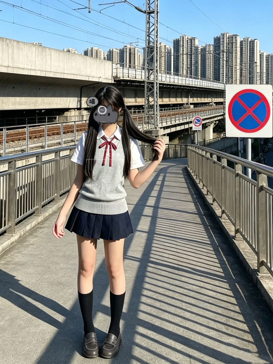 Original Jk Uniform Set Sweet Style Grey Hooded Vest And Burgundy Pleated Skirt for Women Summer Fashion Student School Outfit