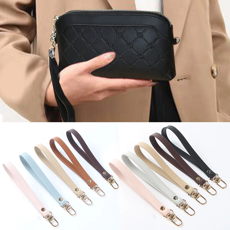 1Pcs Leather Replacement Short Straps Bag Accessories Wristlet Wrist Bag Strap Handle For Clutches Portable Coin Handle Bag