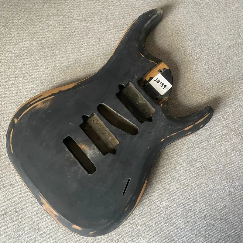 

Электрогитара JB559 из массива дерева, 7-струнная, с HSH-звукоснимателями, правосторонний тремоло-бридж, винтажная черная покраска, для самостоятельной сборки и замены деталей