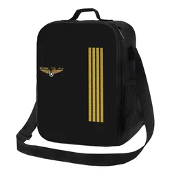 Custom Born To Fly Flight Pilot Lunch Bag Men Women Cooler Thermal Insulated Lunch Boxes for Kids School Children