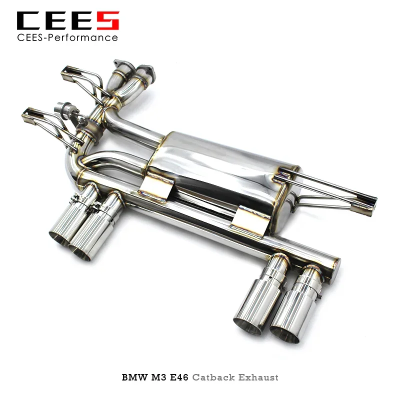 CEES Catback Exhaust for BMW M3 E46 2004-2006 SS304 Stainless Steel Valve Muffler Refit Terminale Scarico Auto Exhaust System