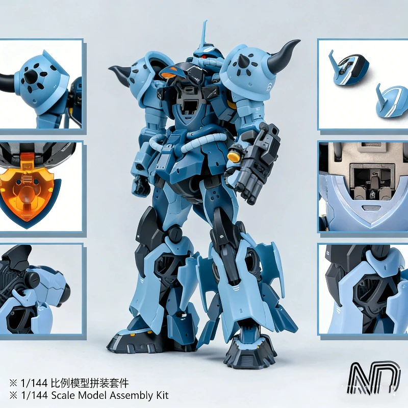 Hot Sale Rg 1/144 Ms-07b-3 Gouf B3 Hoo King Assembly Model Kit 08th Ms Team Mecha Action Figure With Water Decal Anime Toy