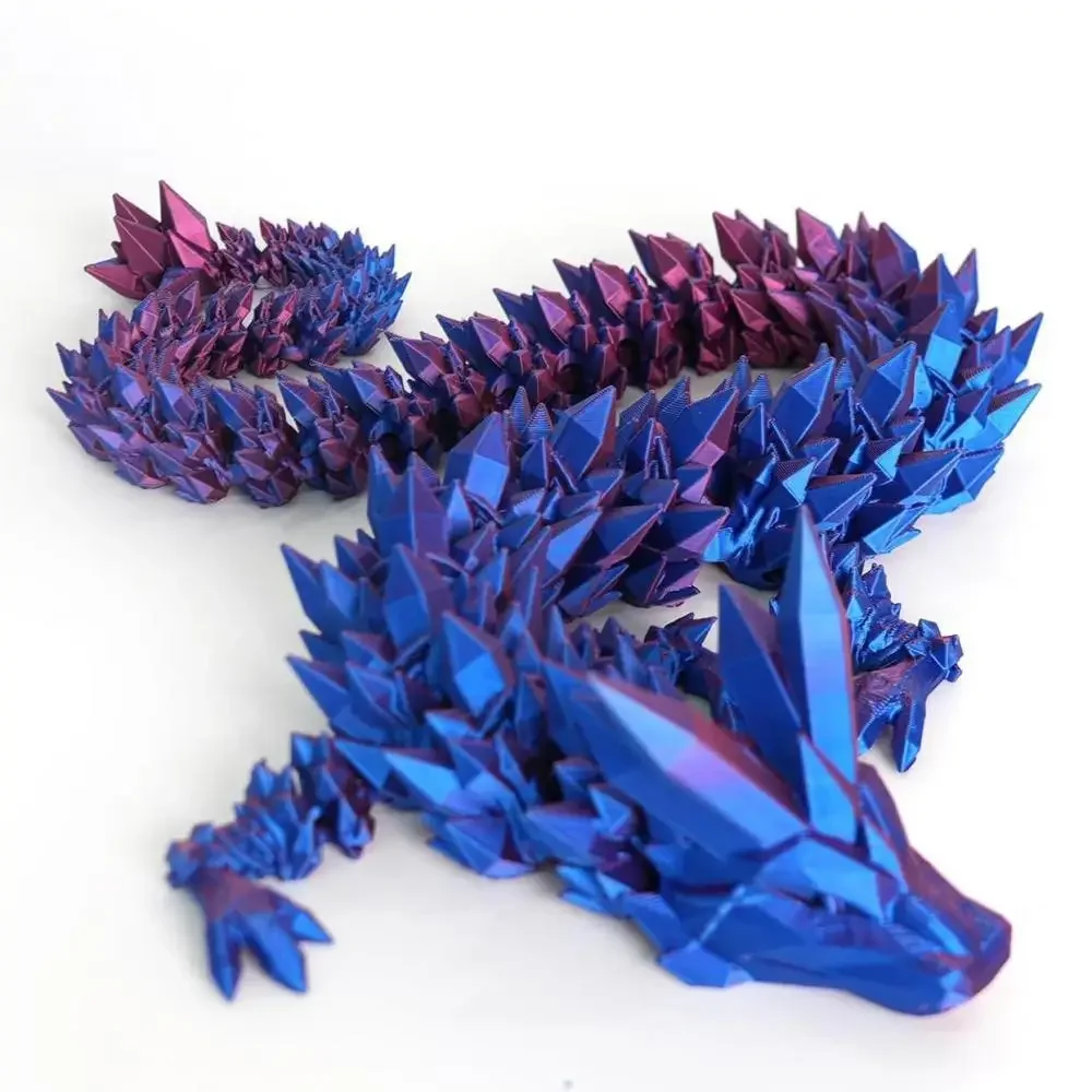 

3D Printed Gem Dragon Crystal Fidget Toy Rotatable Articulated Dragon Egg Ideal Gift for Kids with Adhd Perfect for Birthdays