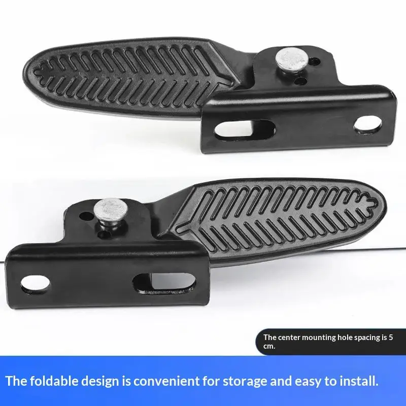 2Pcs Electric Scooter Foot Rest Peg Foldable Non Slip Easy Install Rear Passenger Pedal for E-Scooter Riding Upgrade