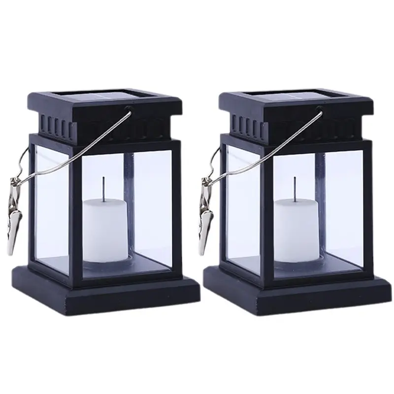 AWAH Solar Hanging Lantern Outdoor, Candle Effect Light, Garden Light Night Light Waterproof Pendant Light