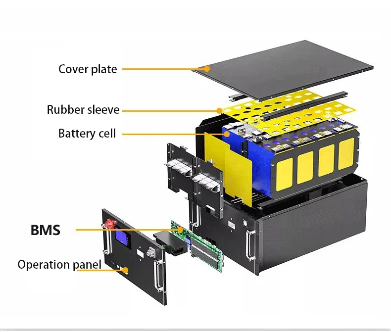 Home Energy Storage Solution 24V 100AH Lithium Iron Phosphate Rack-Mounted Battery 2560Wh for Off-Grid Solar Generation