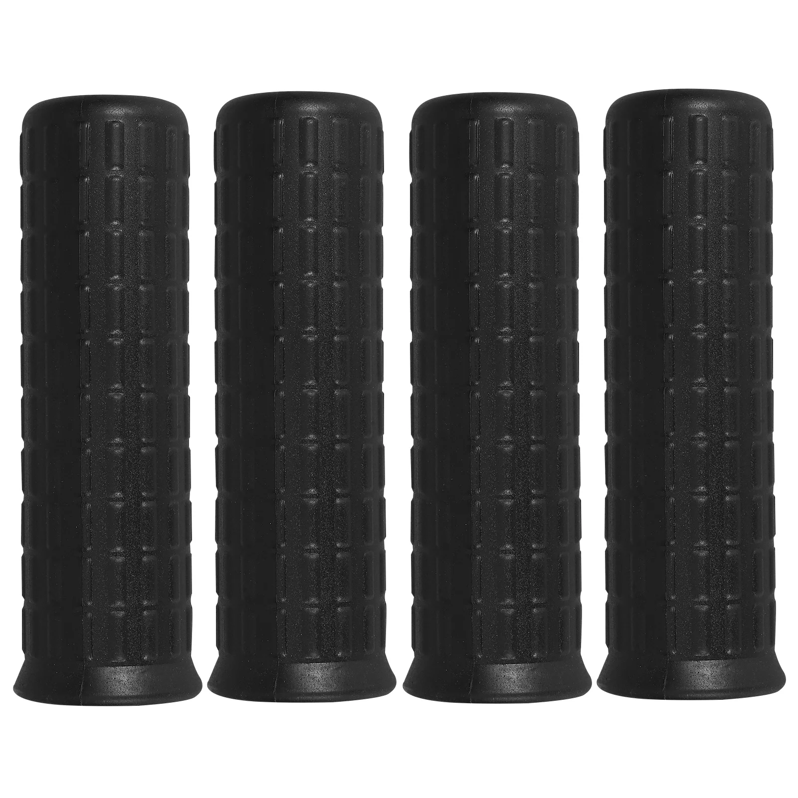 

4 Pcs Fitness Equipment Handle Cover Rubber Sleeves Pads Grips Accessory Anti-slip Wrap Black Gym Parts End