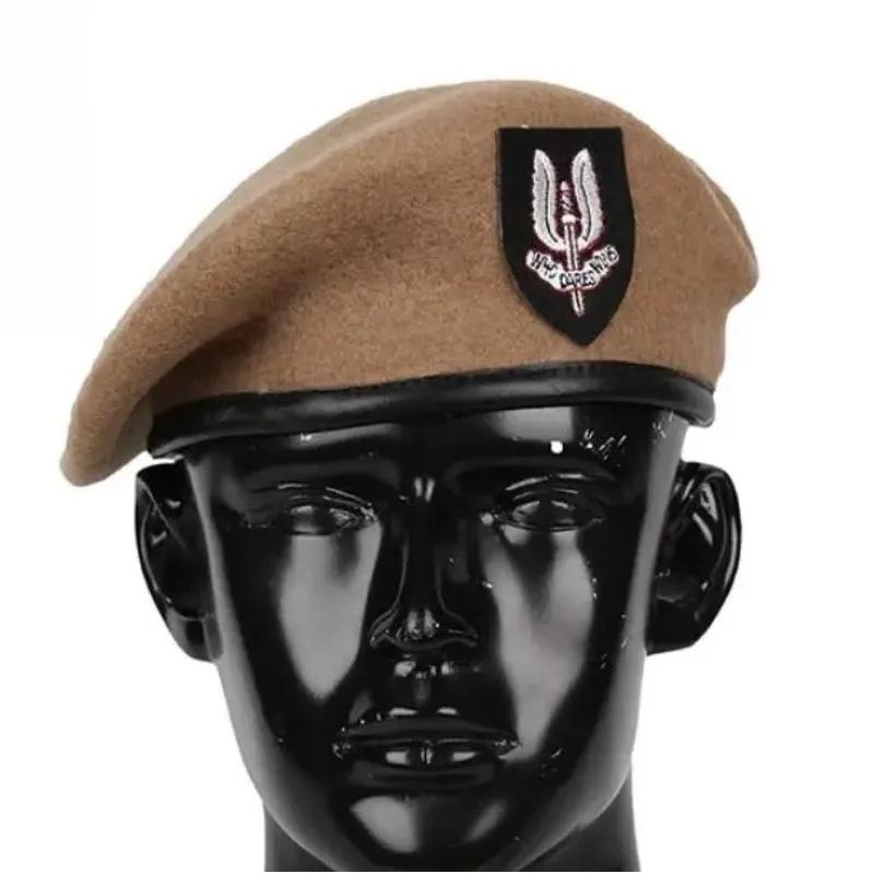 Everbright Store Mixed Sand Beret, Wool Military Fan Combat Hat, Soldier Hat, Security Hat, Bud Hat