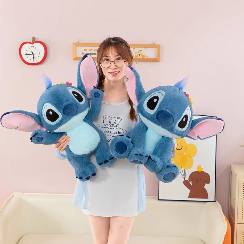 New Disney Large Size Lilo&Stitch Plush Stuffed Doll Cartoon Animal Sleeping  Pillow Room Decoration Softmaterial Toy for Gift