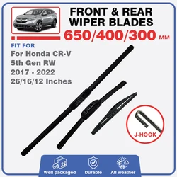 For Honda CR-V CRV 5th Gen RW 2017 - 2022 Front Rear Wiper Blades Windshield Windscreen Window 26