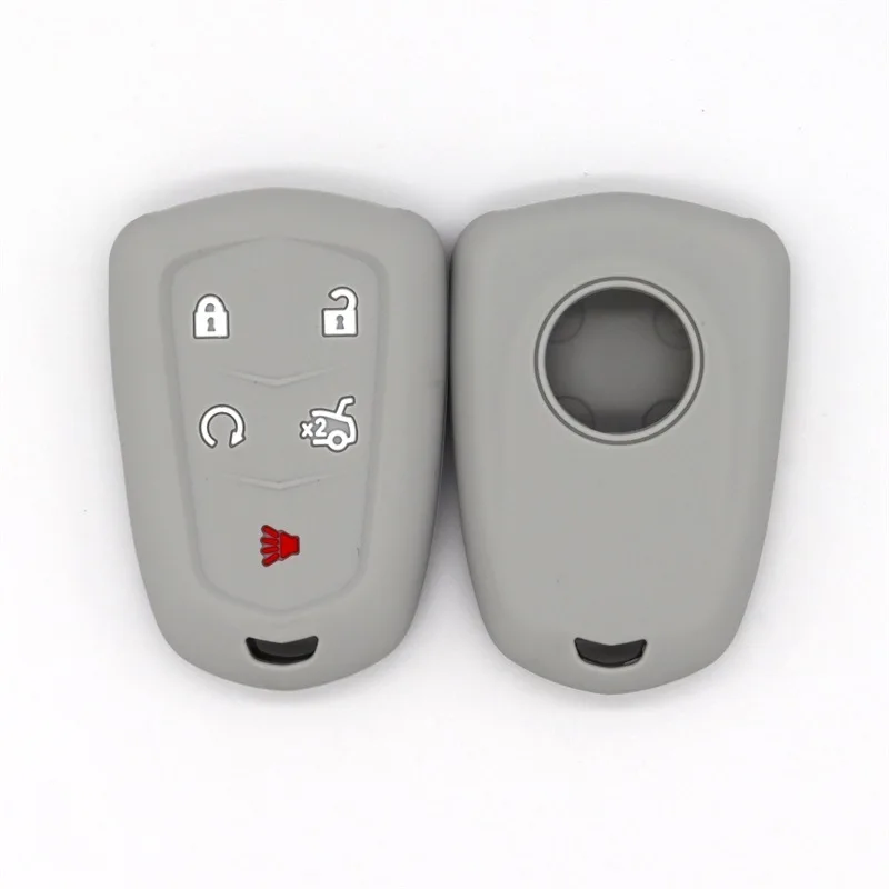 

Silicone key cover, suitable for Cadillac ATS-L, SRX, SLS, unlabeled 5-key silicone car key bag and shockproof key cover