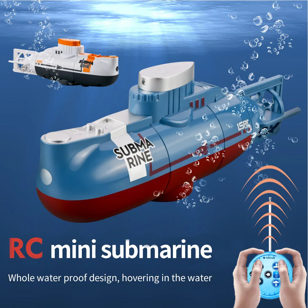 Mini RC Submarine 0.1 m/s Speed Remote Control Boat Waterproof Diving Toy Simulação Modelo Presente para Crianças Meninos Meninas Para o Natal