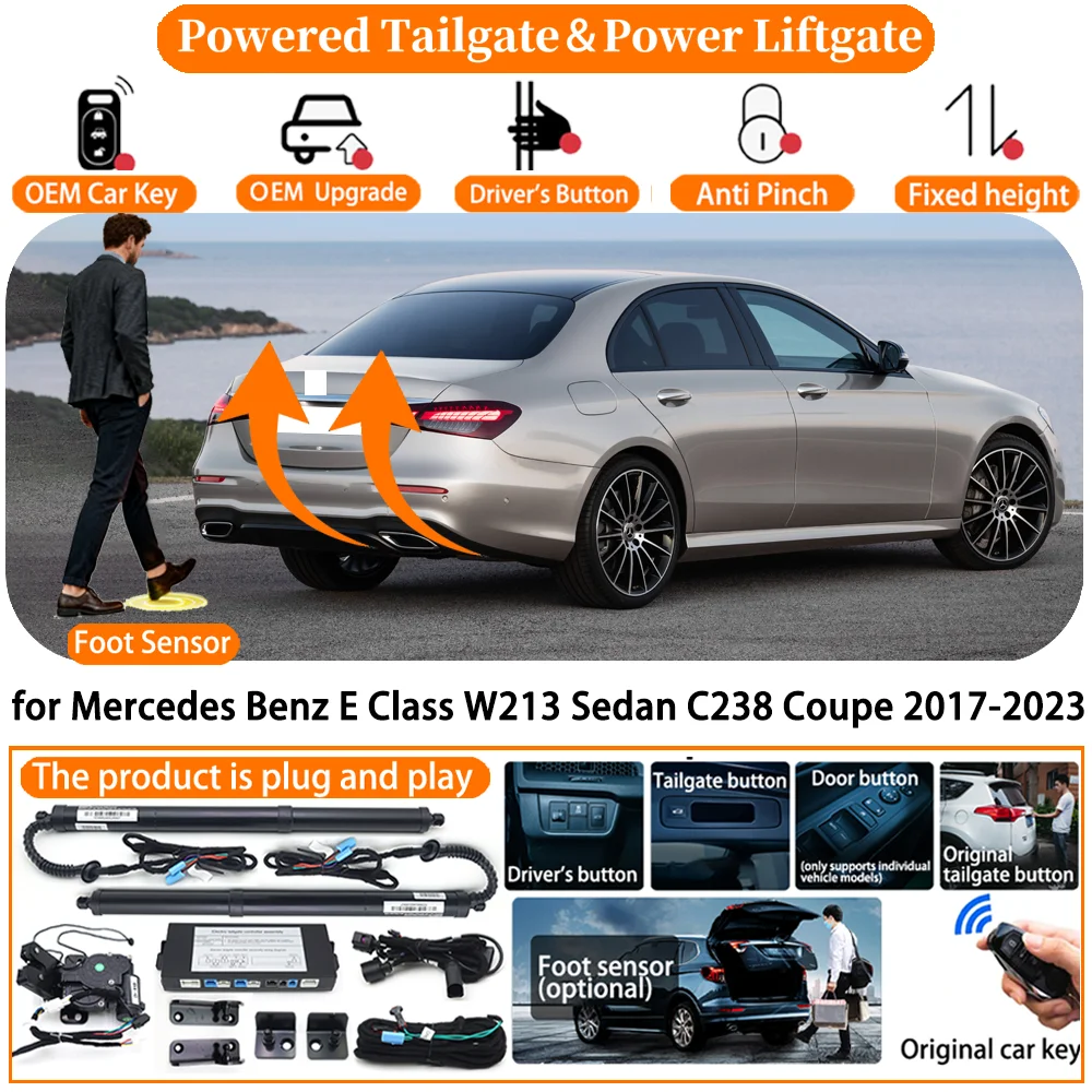 

Powered Tailgate for Mercedes Benz E Class W213 Sedan C238 Coupe 2017-2023 Auto Electric Power Tailgate Tail Gate Lift kit