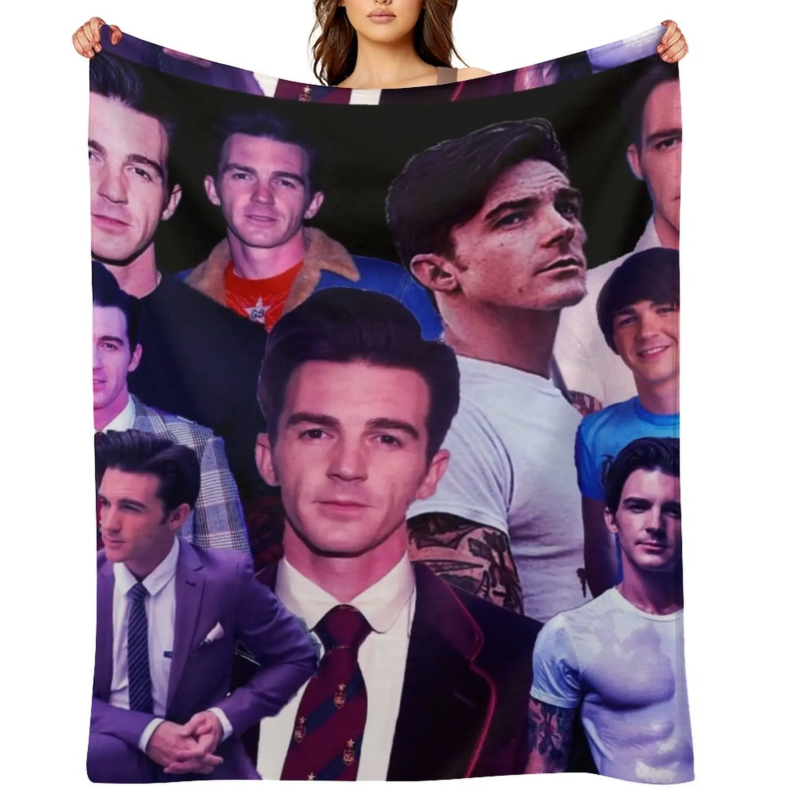 

Drake bell collage tribute design 2022 Throw Blanket warm winter Cute Flannels Luxury Brand Blankets