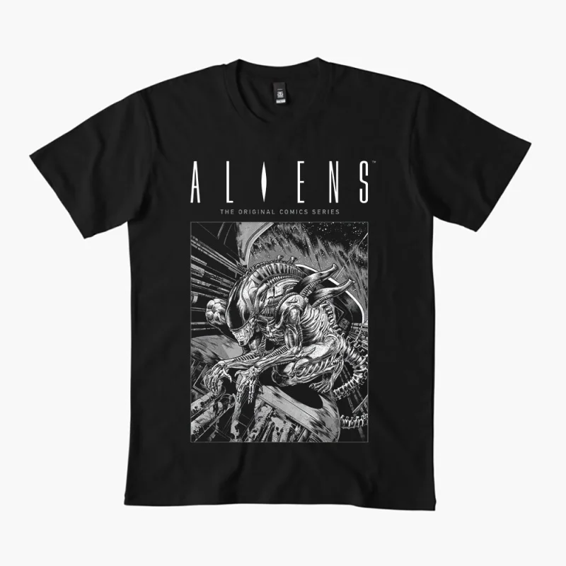 

80s Retro Sic fi Alien Gift T Shirt Weyland Yutani Lv 426 Xenomorph Graphic Clothes 0312 100% cotton print All size tops S-6XL