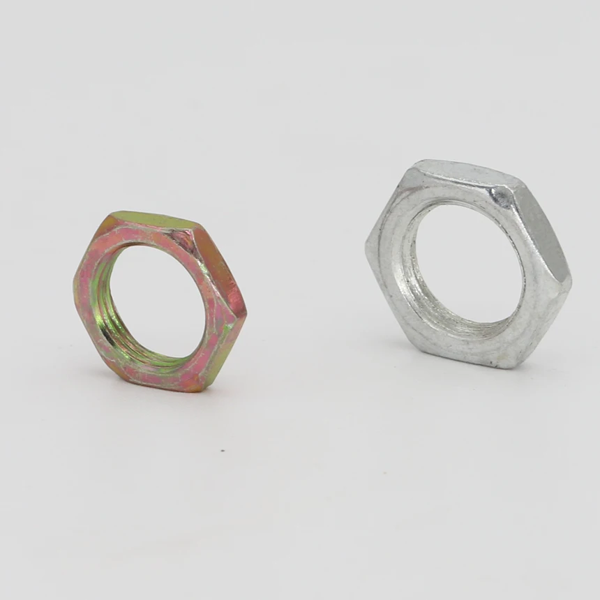 80pcs M7 M7*0.75*2 M7x0.75x2 ID*Pitch*Thickness Color Zinc Plating Galvanized Carbon Steel Fine Thread Hex Hexagon Thin Nut