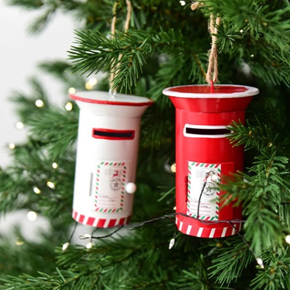 Décor de vacances festif suspendu pour arbre de noël, ornements charmants, élément interactif, matériau métallique