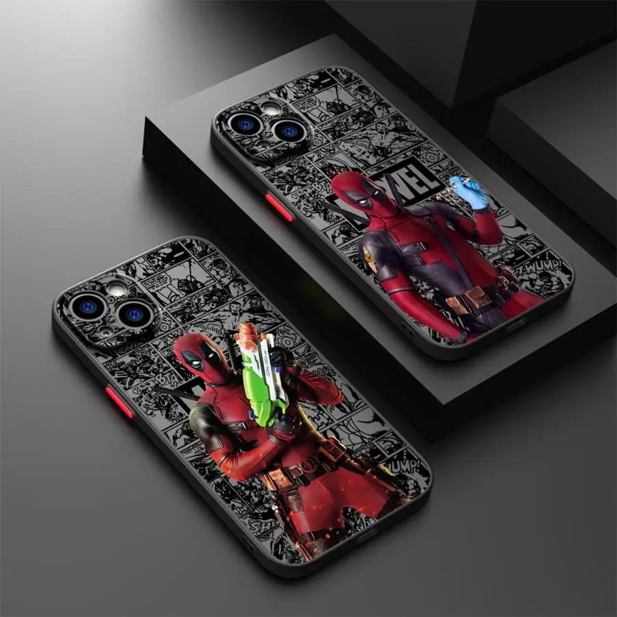 Marvel Funny Deadpool Case for iPhone 17 Pro Max 14 16 Plus 15 13 Mini 11 XS XR 7 8 SE Air 12 Funda Back Phone Cover