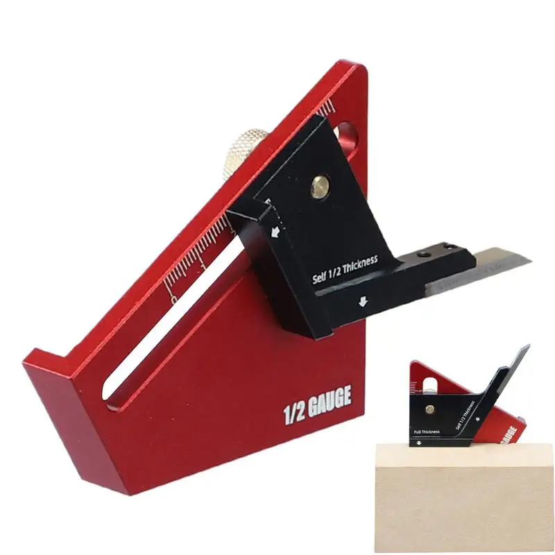 

Center Finder Woodworking Center Offset Marking Tool Aluminum Alloy Precision Compact Scriber Fit Less Than 58mm Thick For
