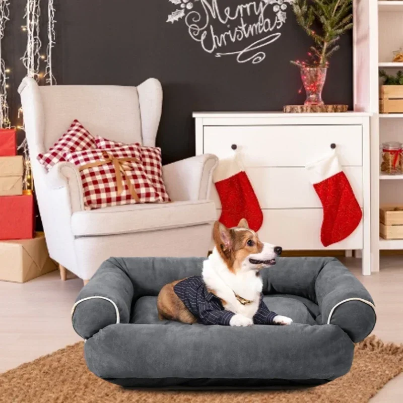 Dog Sofa Bed Anti-Slip Breathable Luxury Pet Bed Cushion Dog Pillow Beds Dog Cuddler Kennel Bed for Large Medium Pet Sleeping