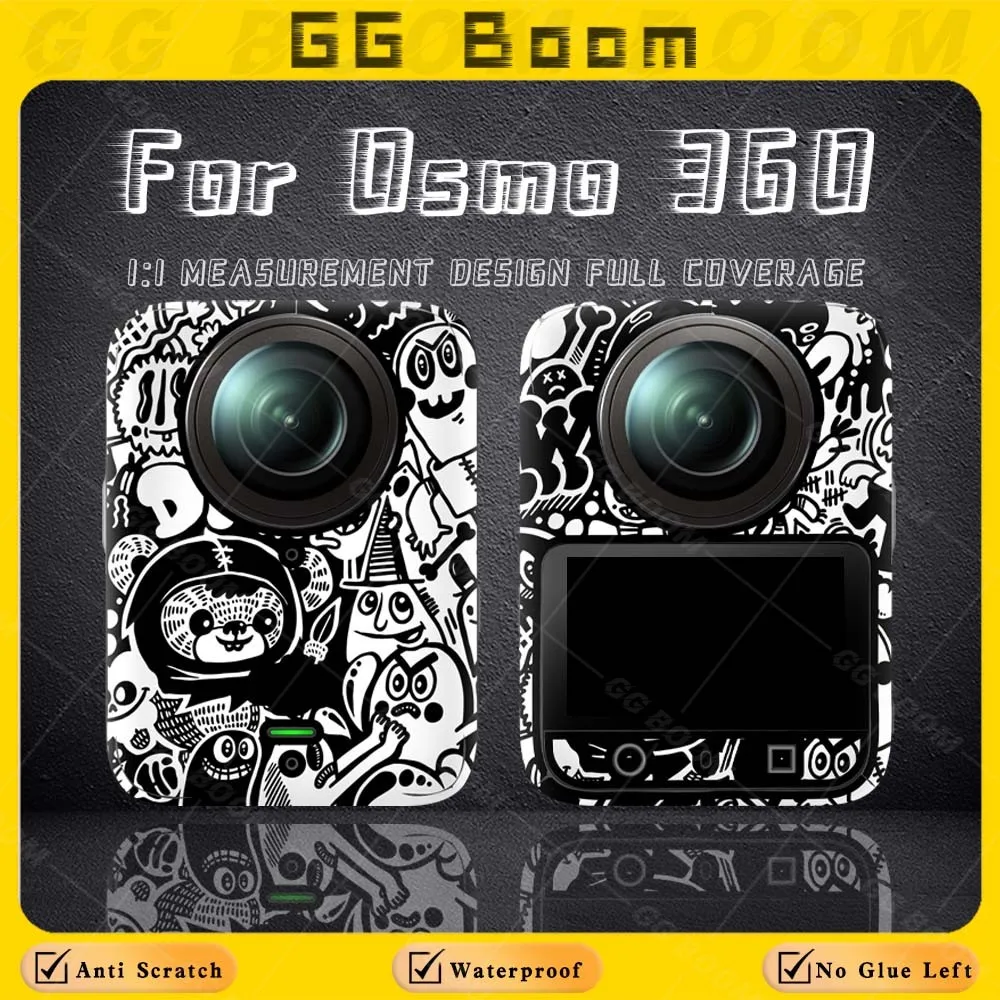 For Osmo 360 Camera Sticker Cool Graffiti Decorative Protective Film Decals Motorcycle Riding Accessories Stickers Waterproof