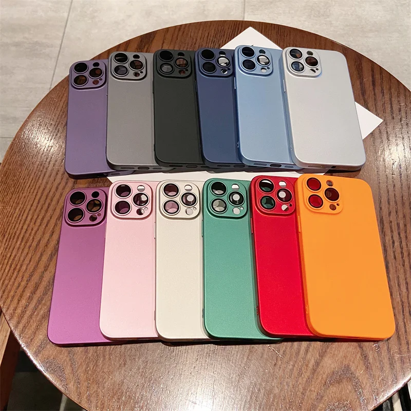 High-end sense of solid color anti-drop mobile phone case for iPhone 11 11pro 11promax 12 12pro 12promax 15Plus 13promax