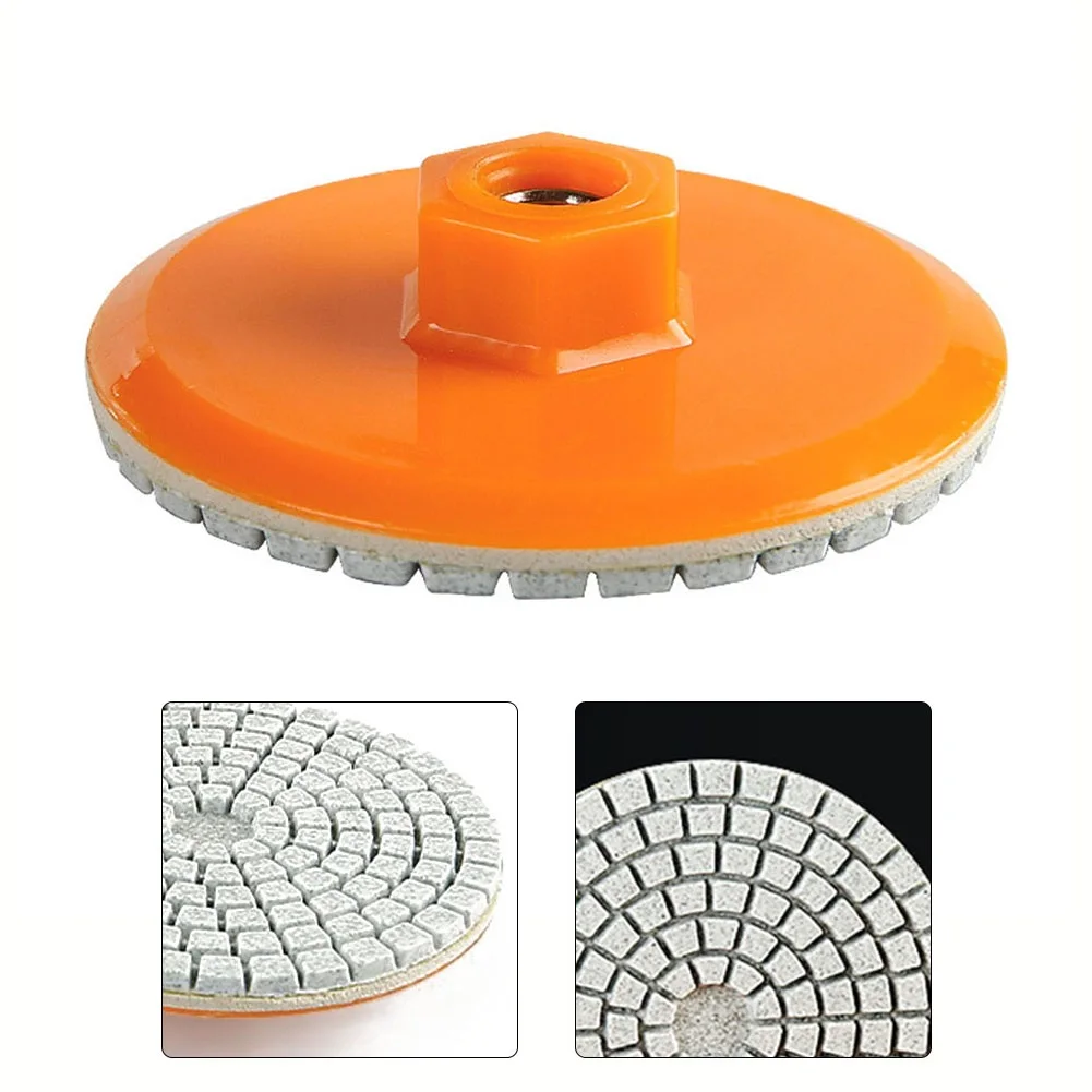 3Inch 80mm Integrated Diamond Wet/Dry Polishing Pad With Backer For Grinding Granite Stone Concrete Marble Quartz Abrasive Tools