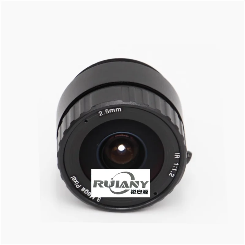 Lente super grande angular CS Interface, arma de monitoramento, lente grande angular, 2,5mm, 1/2.7"