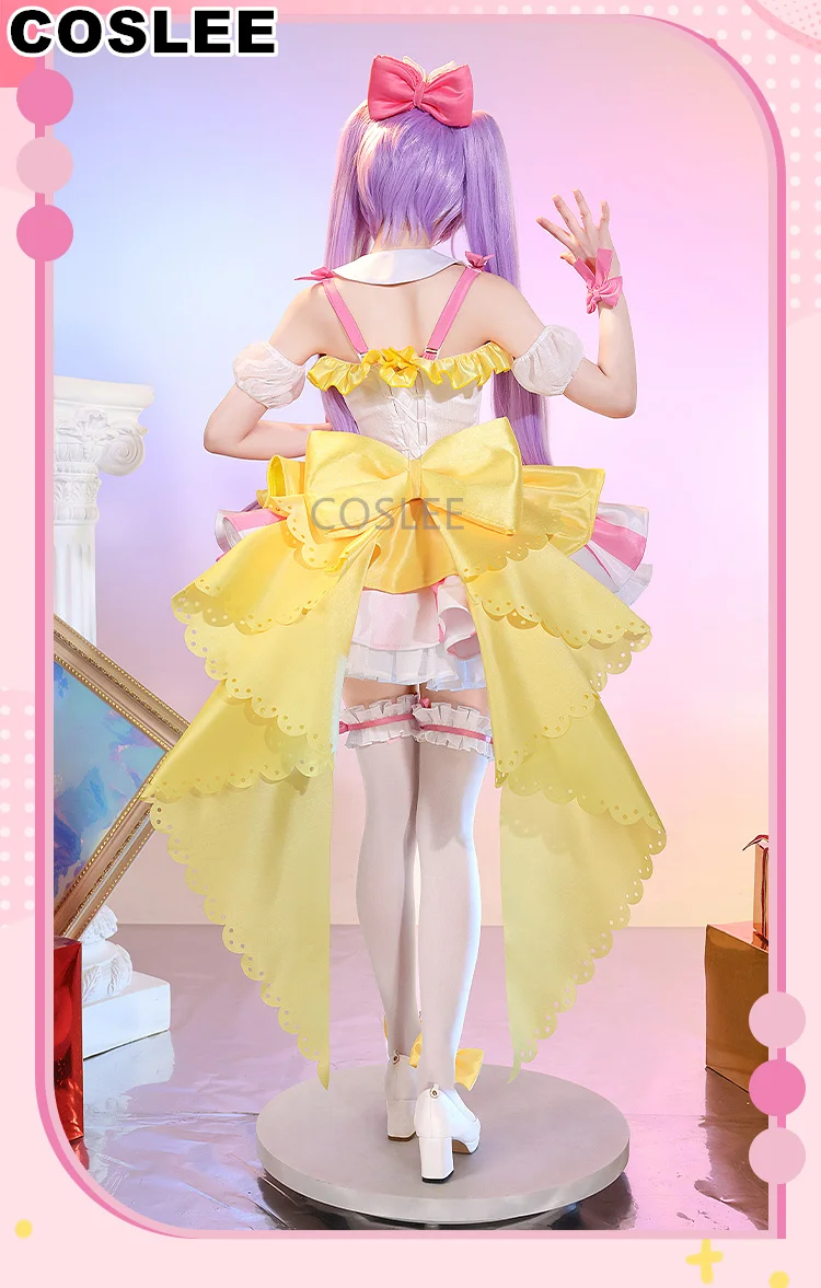 COSLEE Anime Pripara Cosplay Manaka Laala Costume Gorgeous Sweet Lovely Lolita Dress Women Halloween Carnival Outfit Role Play C