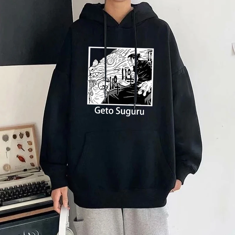 New Anime Geto Suguru Print Hoodie Women Men Casual Tops Autumn And Winter Sweatshirts Long Sleeve Harajuku Pullover